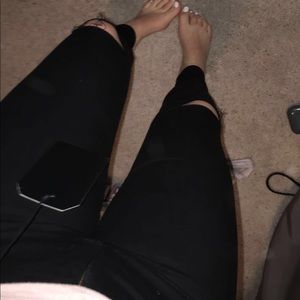 Black jeans. They have a lot of stretch